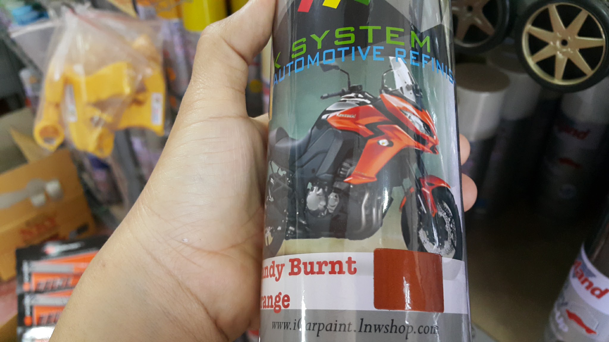 สีสเปรย์พ่นมอเตอร์ไซต์ S.P.A KW-Candy Burnt Orange