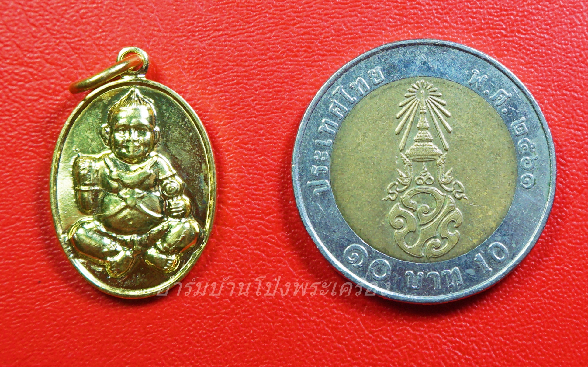 หลวงปู่แผ้ว วัดรางหมัน รุ่นกุมารทองแบ็คแฮม เนื้อฝาบาตร(องค์ที่8)