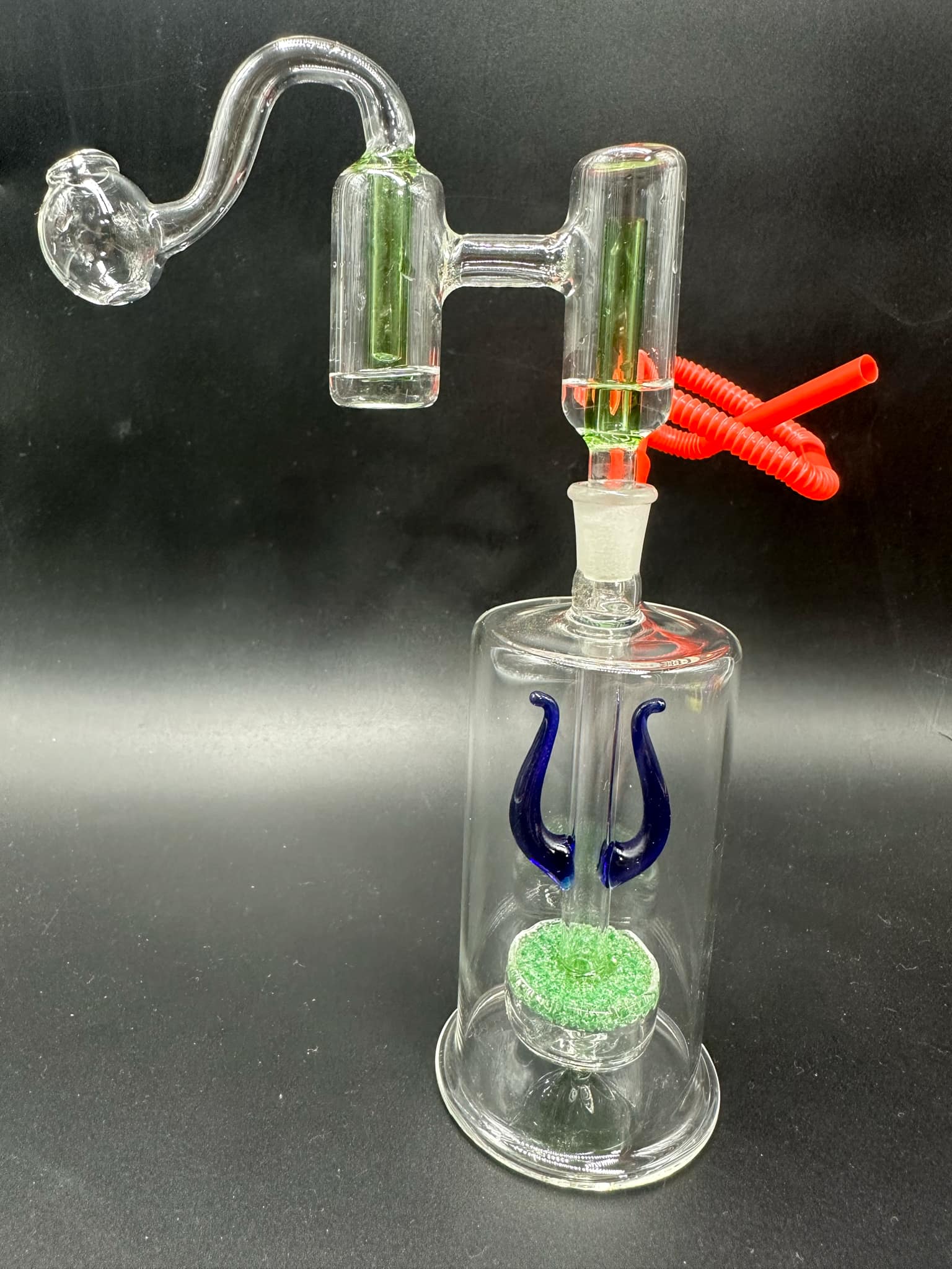 Glass Bong + Double Percolator (11 cm.)