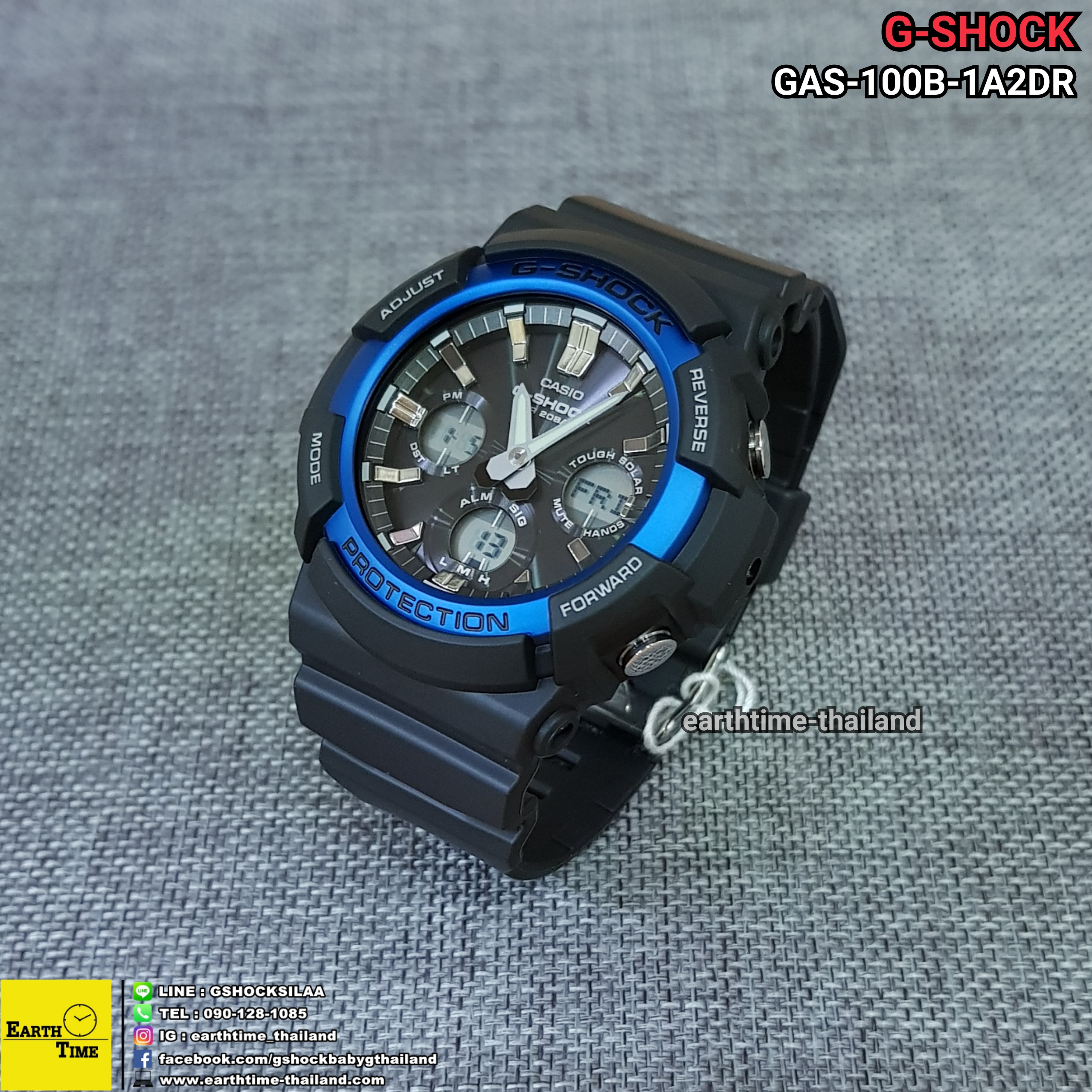 G-Shock Tough Solar ของใหม่แท้100% รับประกัน 1 ปี รุ่น GAS-100B-1A2DR