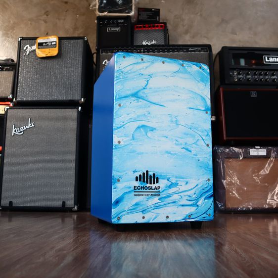 Echoslap คาฮอง (Cajon) รุ่น Super Snare ฟ้าลายน้า