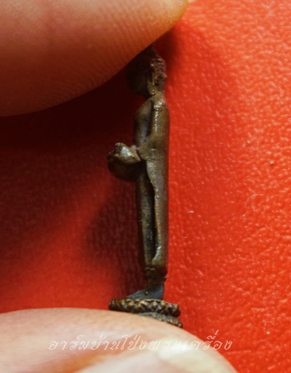 หลวงพ่อแก่นจันทร์ วัดช่องลม รูปหล่อ เนื้อทองแดง พิมพ์เล็ก(องค์ที่1)