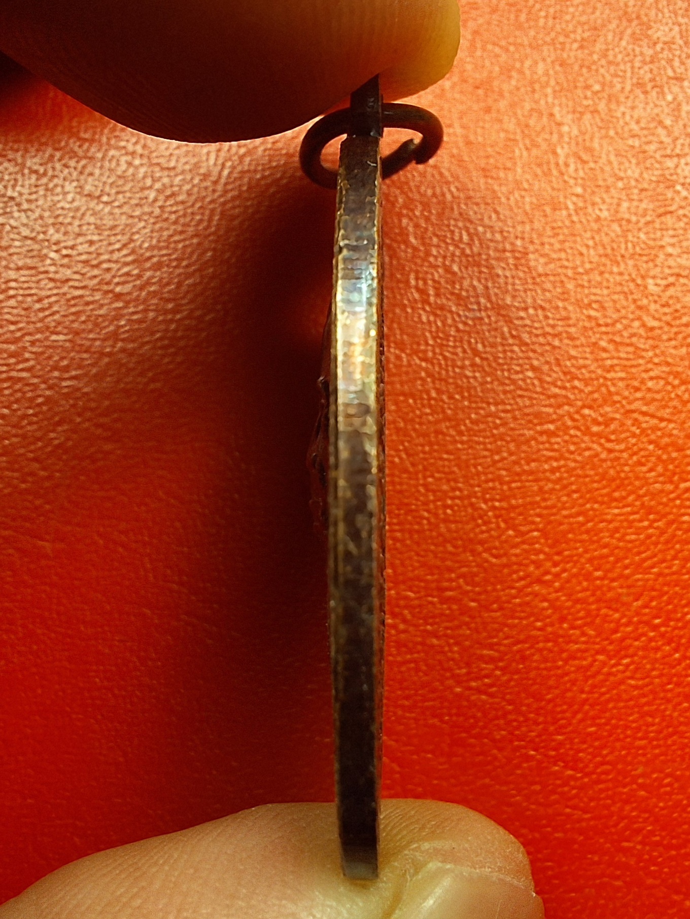 หลวงปู่ม่วง วัดยางงาม จ.ราชบุรี ปี๒๕๔๒ อายุ๘๙ปี เนื้อทองแดงรมดำ(องค์ที่10)