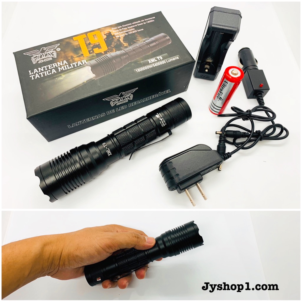 ไฟฉาย ไฟฉายชาร์จไฟ ไฟฉายแรงสูง XML-T9 JY-8892