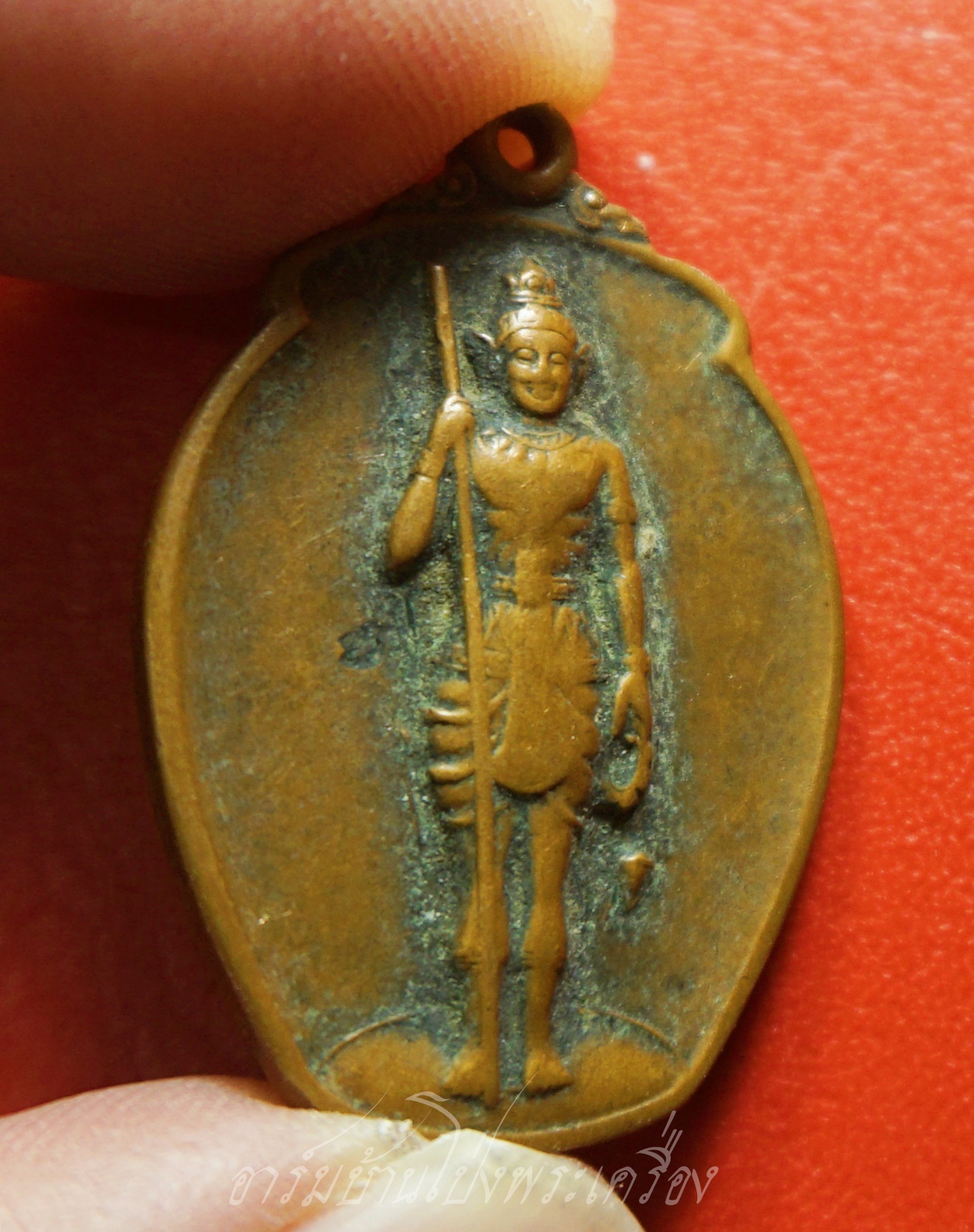 พระวิษณุกรรม วิทยาลัยเทคนิคราชบุรี รุ่นสอง ปี๒๕๔๖ เนื้อทองแดงรมดำ(องค์ที่15)