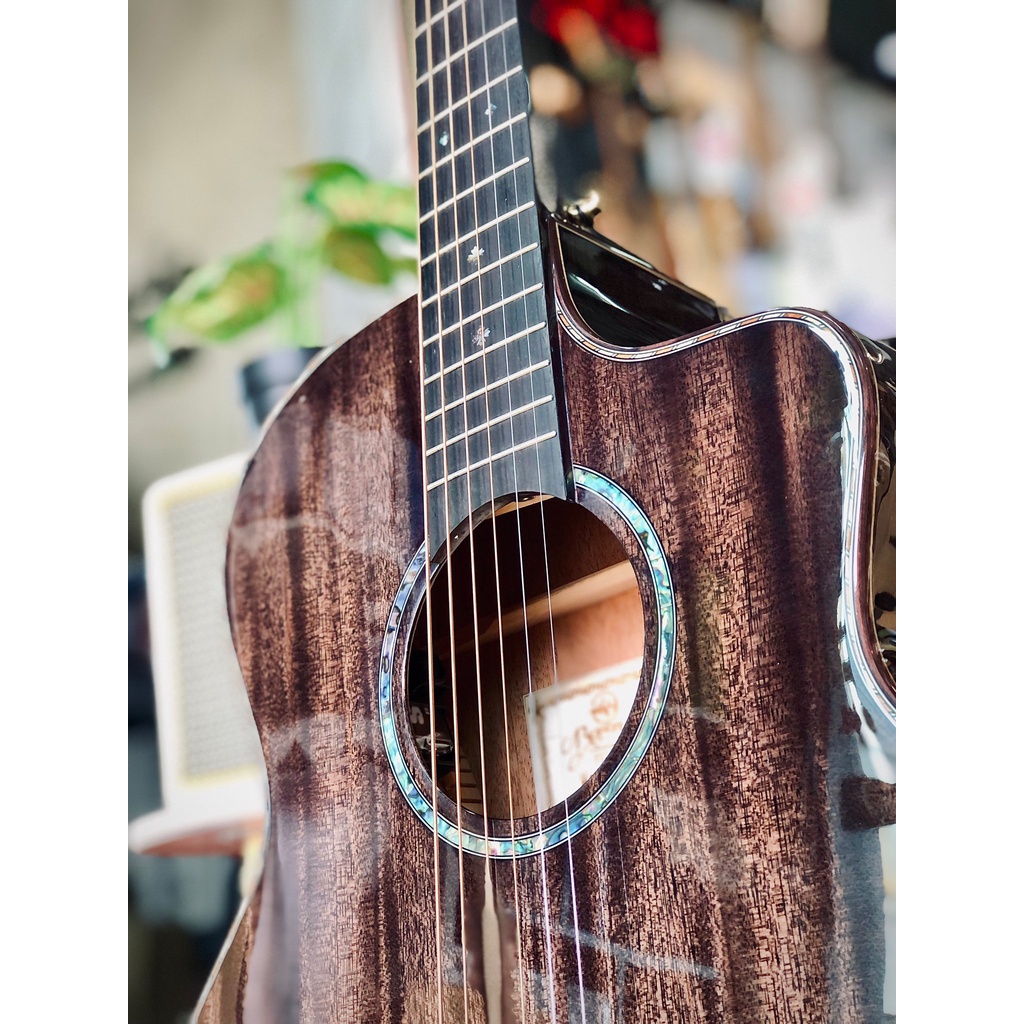 Resonance กีต้าร์โปร่งไฟฟ้า All Solid รุ่น R02 ไม้แท้ทั้งตัว มะฮอกกานี