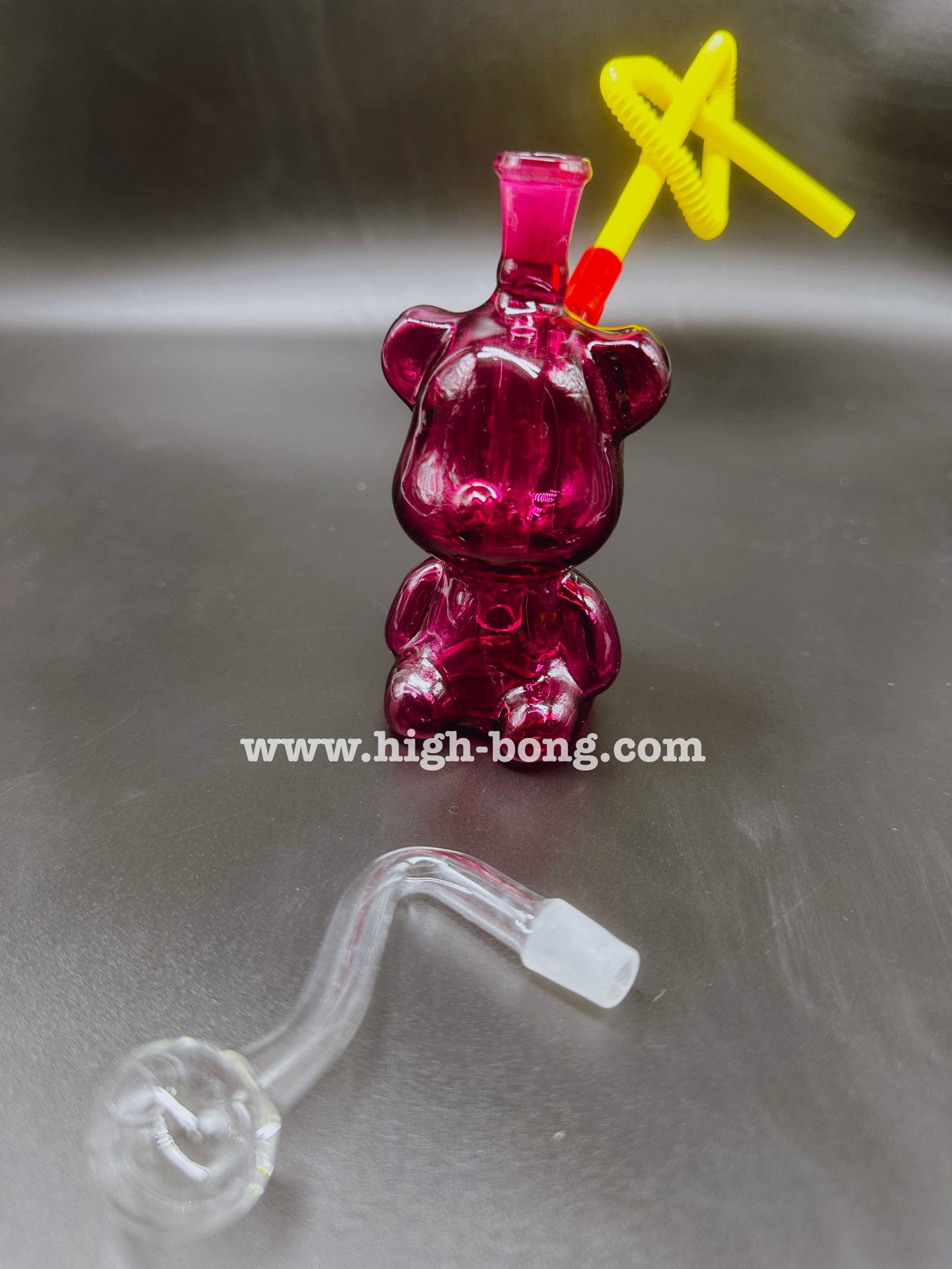 Purple Bear Glass Bong (7 cm.)