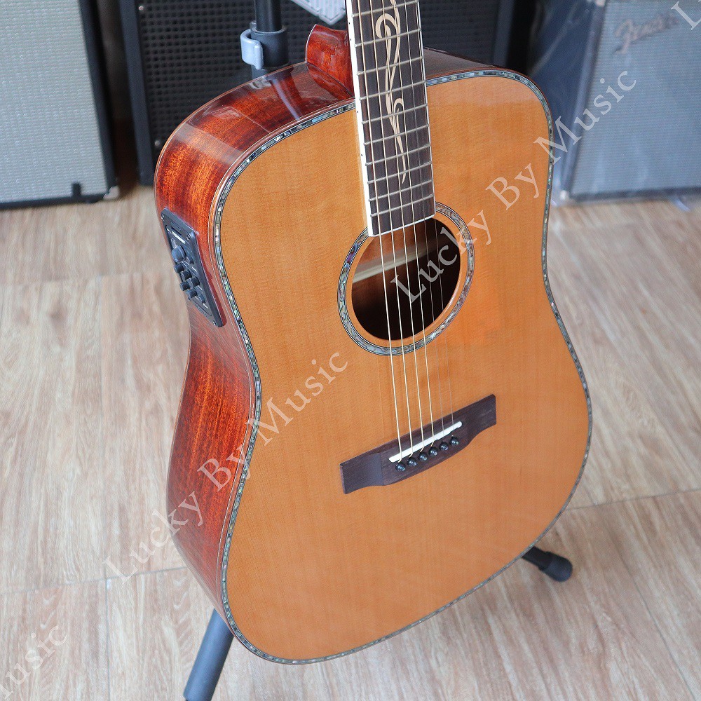 กีตาร์โปร่งไฟฟ้าnashville รุ่น d-701e พร้อมภาคไฟฟ้า fishman แสนคุ้ม all solid