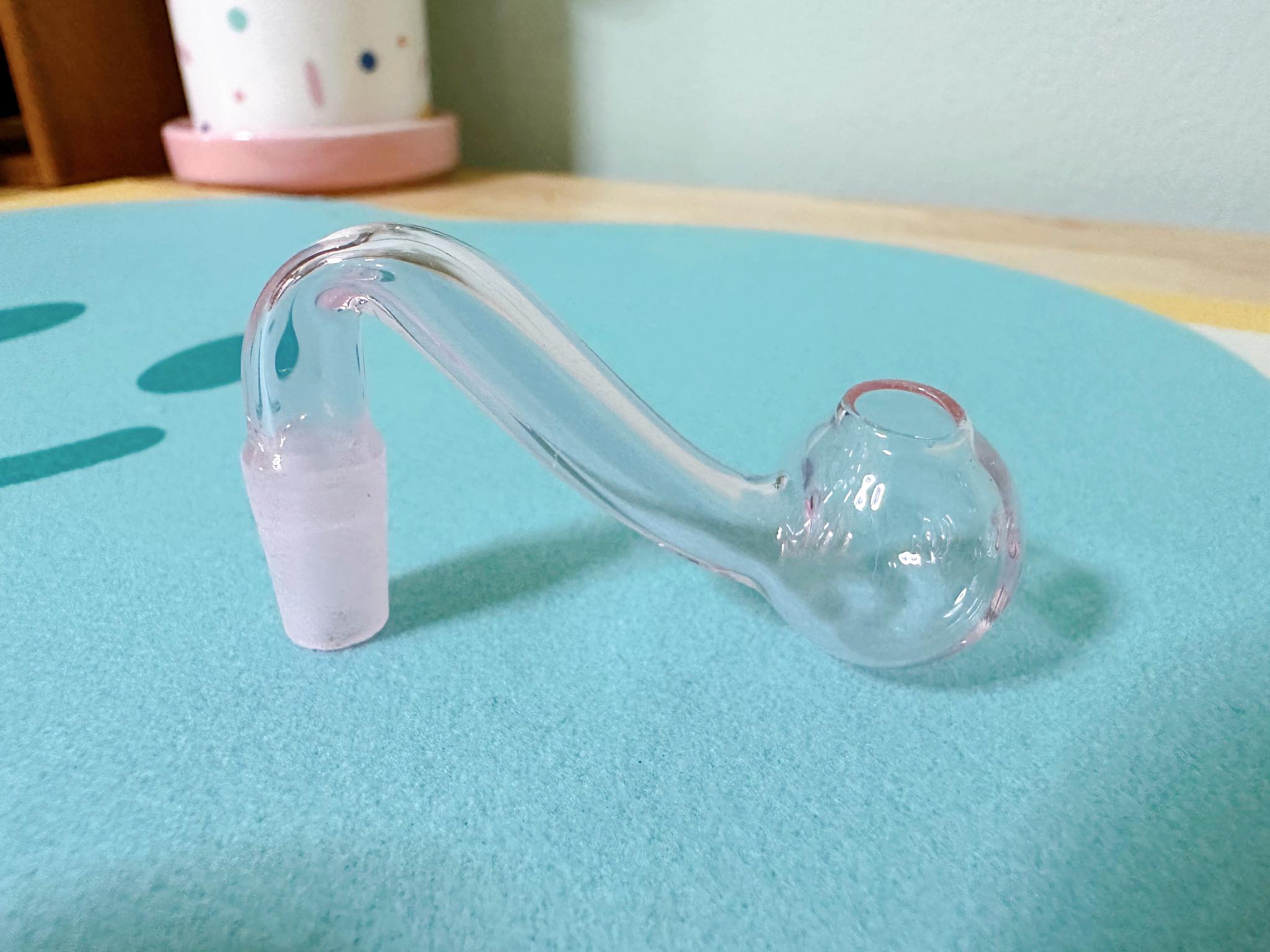 ตุ้มลูกแก้วขัดทราย สีสมพู (10.0mm.)