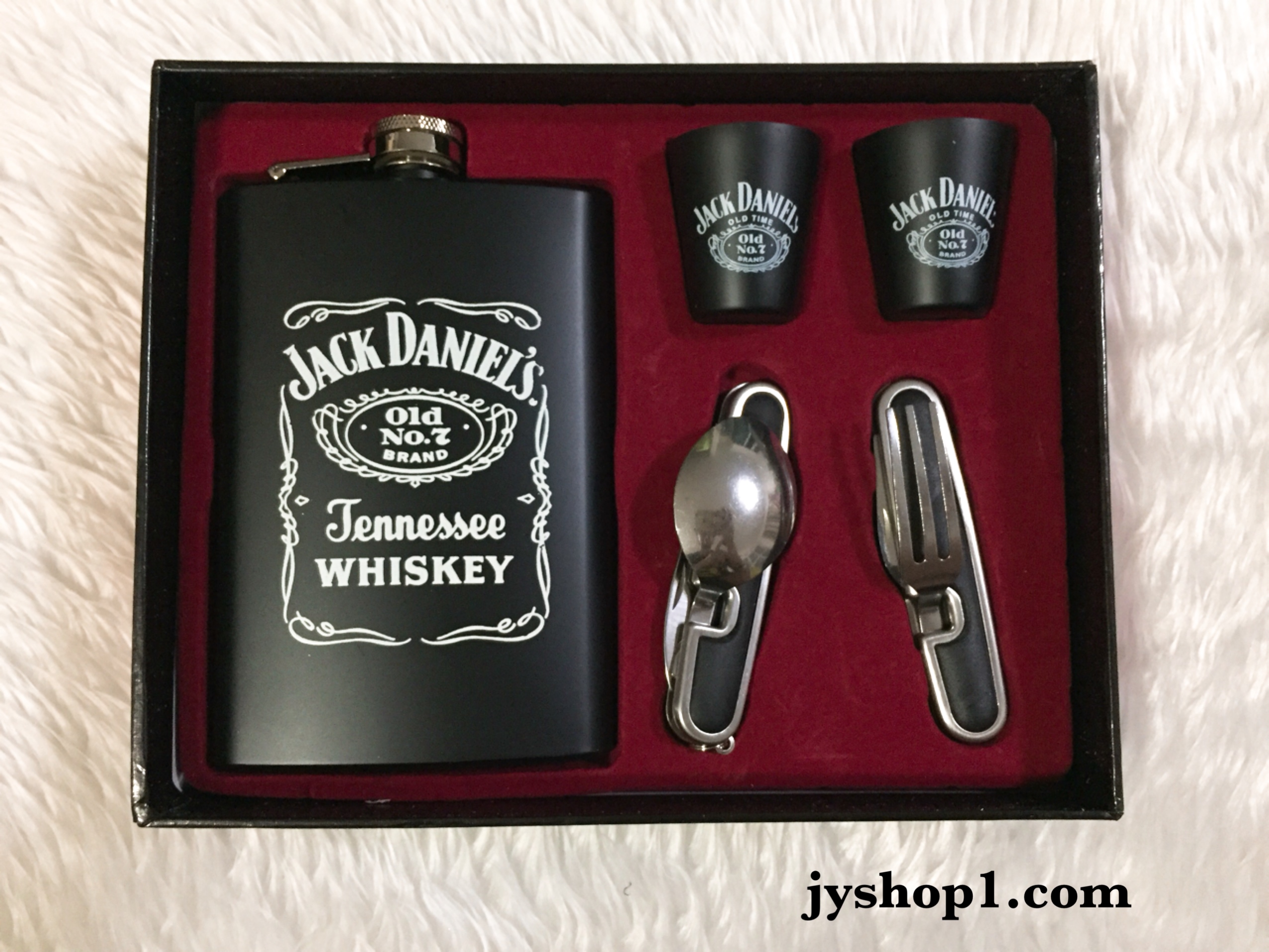 ขวดเหล้า ขวด แบบชุด+ช้อนส้อม Jack
