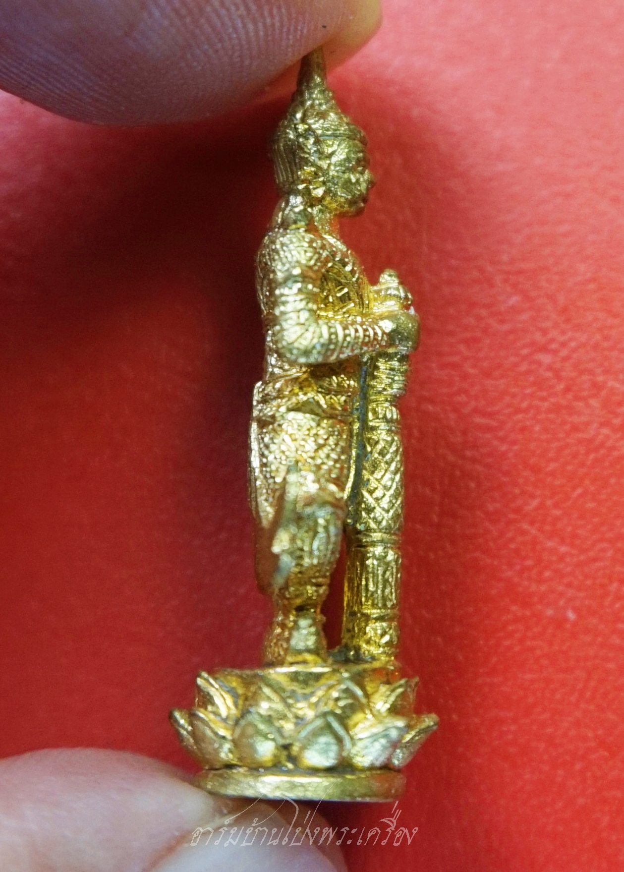 หลวงพ่อสอน วัดลาดบัวขาว ปี๒๕๕๓ ท้าวเวสสุวรรณ พิมพ์ใหญ่ เนื้อฝาบาตร โค๊ตดอกบัว เลข๑๐๔๓(องค์ที่1)