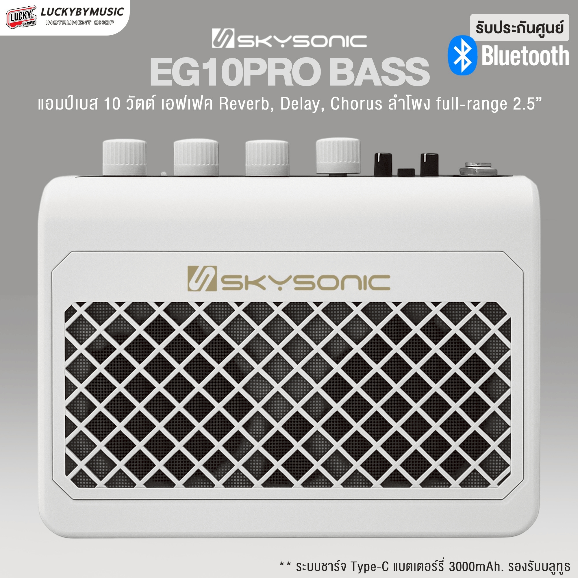 แอมป์เบส Skysonic รุ่น EG10PRO Bass Amplifier ตู้แอมป์เบส ขนาด 10 วัตต์ - ประกันศูนย์