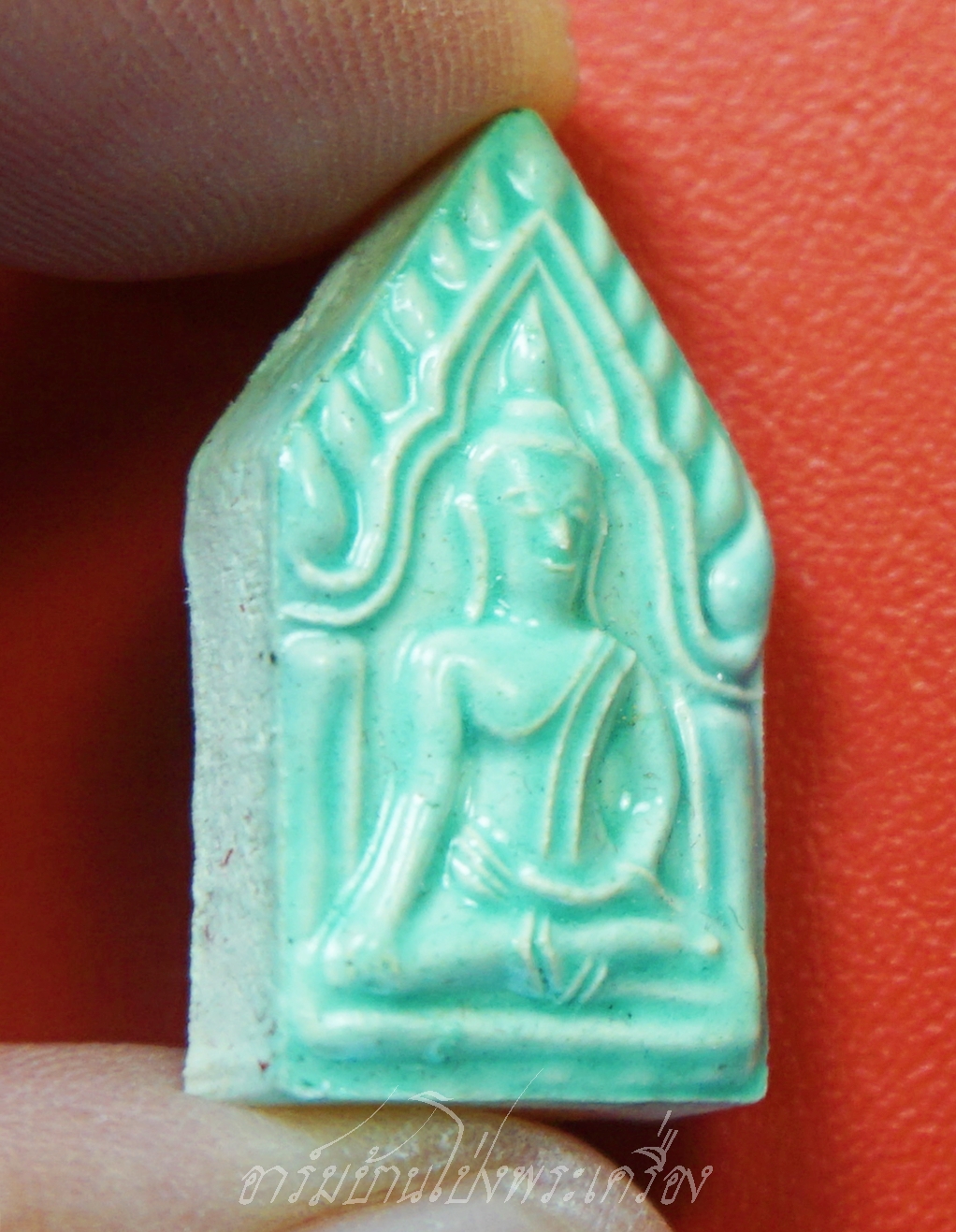 หลวงปู่ทิม วัดพระขาว ขุนแผนเคลือบยอดขุนพล ปี๒๕๕๑ พิมพ์เล็ก สีเชียว(องค์ที่1)