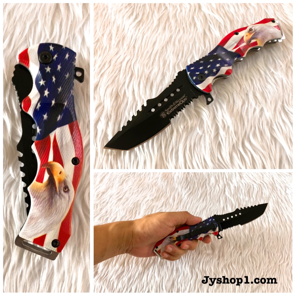 มีดพับ Smith&Wesson ด้ามเหยี่ยว us