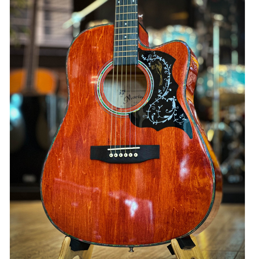 (รุ่นใหม่!🔥) กีตาร์โปร่งไฟฟ้าLC-5 Martin lee MD-410C + ปิ๊กกาดปีกนก 41 นิ้ว ของแถมสุดคุ้ม *รับประกันสินค้า*