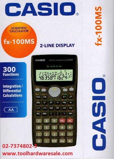 เครื่องคิดเลขคาสิโอ Fx 100MS 300ฟังก์ชัน ราคา 3xx บาท เครื่องคิดเลขเพื่อการคำนวณทางวิศวกรรม