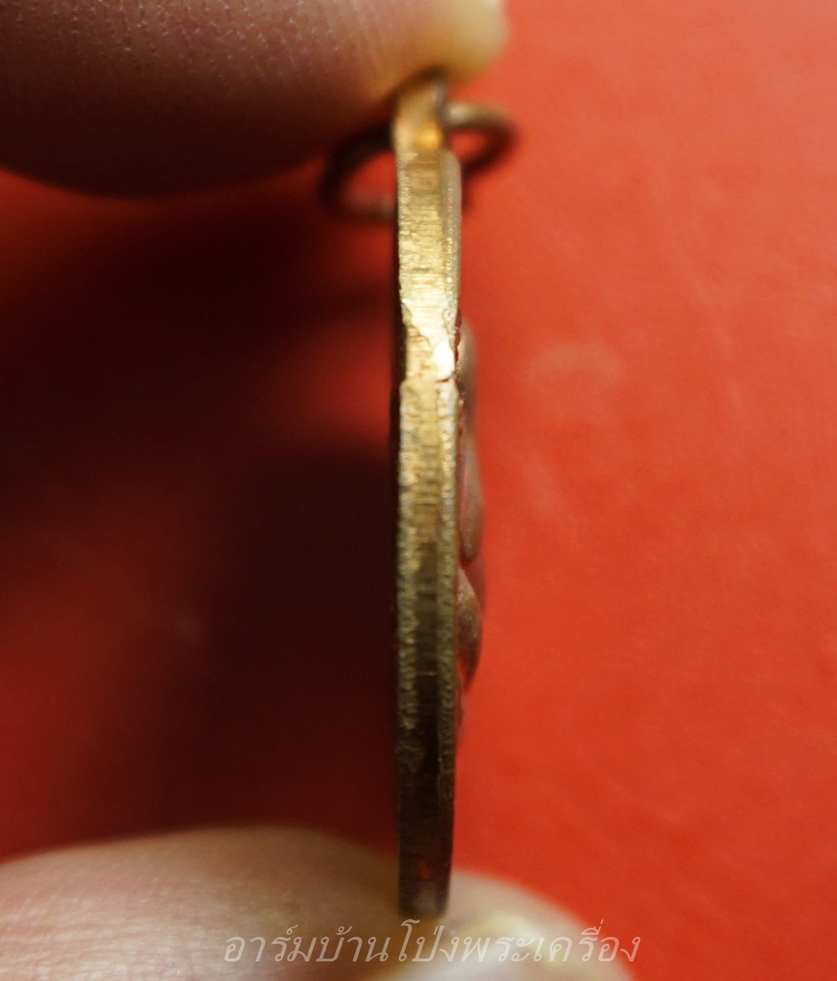 พระปิดตา หลวงพ่อมัก วัดเขาเล็กรางสะเดา จ.กาญจนบุรี เนื้อทองแดงผิวไฟ(องค์ทที่1)