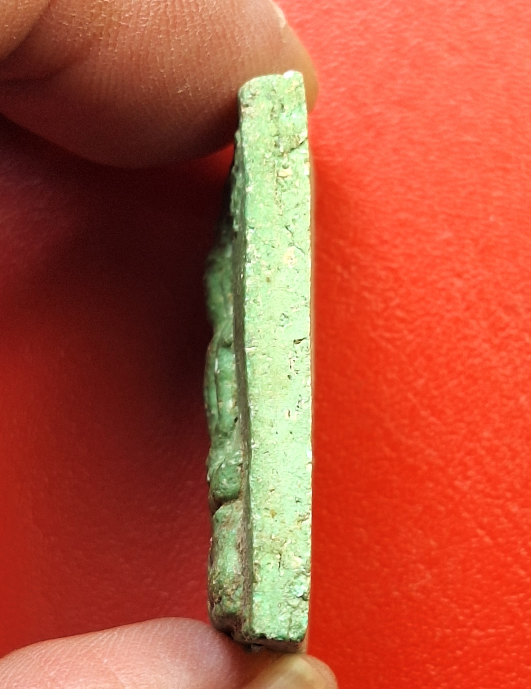 พระแก้วมรกต วัดบ้านโป่ง ปี๒๕๐๙ พิมพ์สี่เหลี่ยม เนื้อเขียว(องค์ที่3)