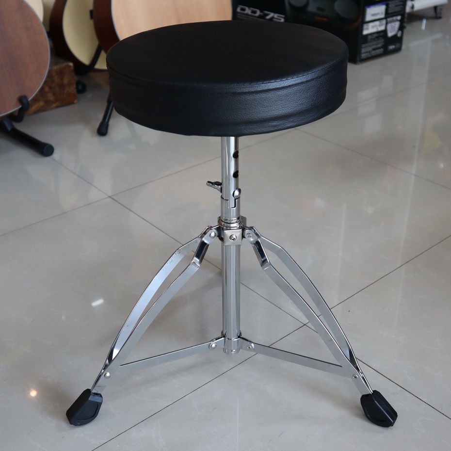 เก้าอี้กลอง MT20 ขาโครเมียม คู่ วัสดุคุณภาพดี เบาะเก้าอี้หุ้มสีดำ