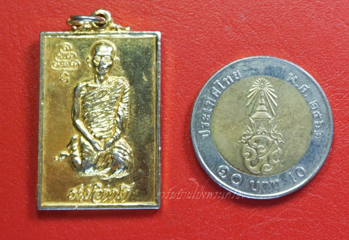 เจ้าคุณนร วัดเทพศิรินทร์ หลังแผนที่ ปี๒๕๑๕ เนื้อกะไหล่ทอง หลวงปู่โต๊ะปลุกเสก(องค์ที่1)