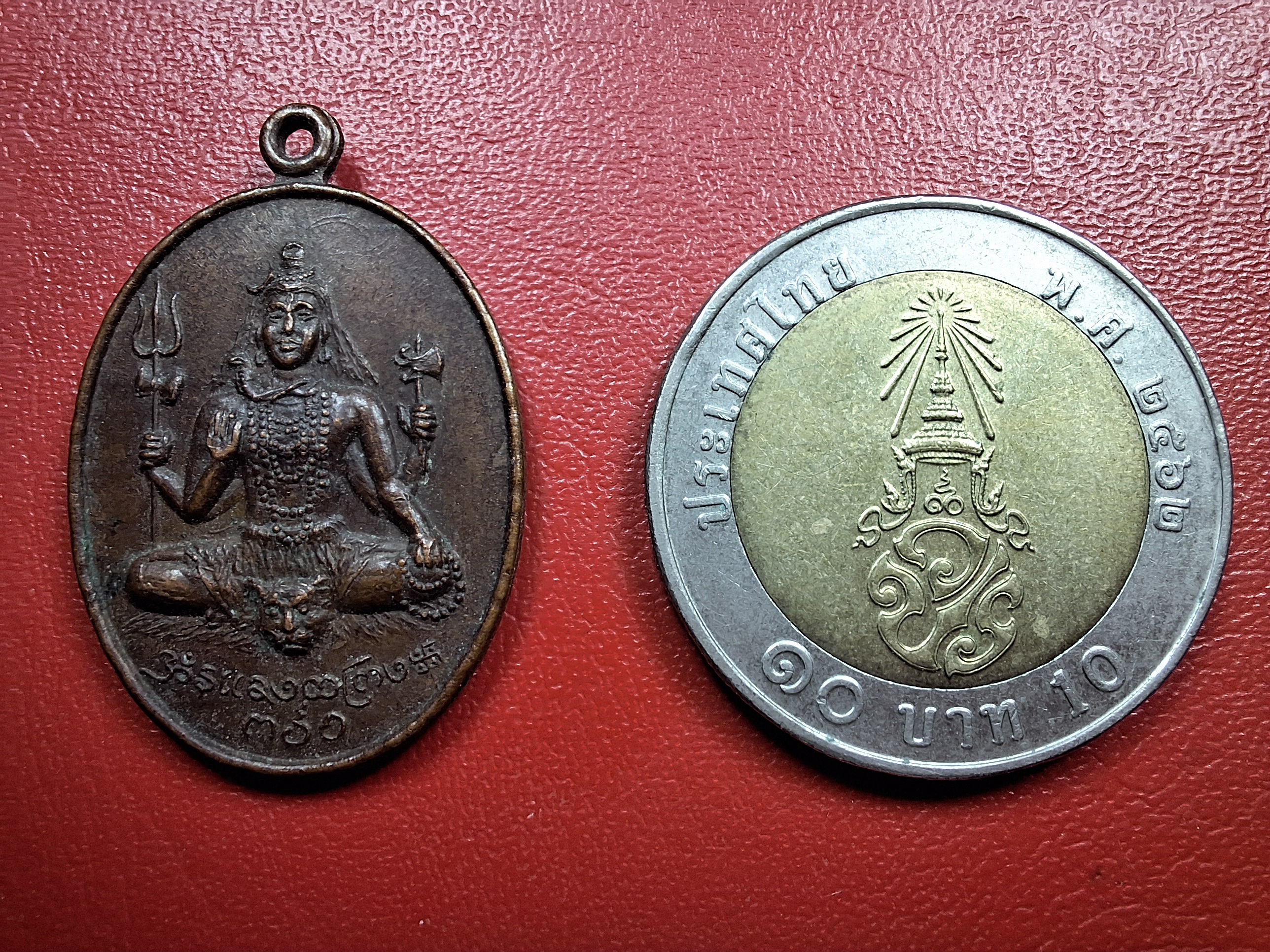 พระศิวะ หลังพระพิฆเนศ วัดแขก สีลม จ.กรุงเทพฯ ปี๒๕๑๔ เนื้อทองแดง(องค์ที่1)