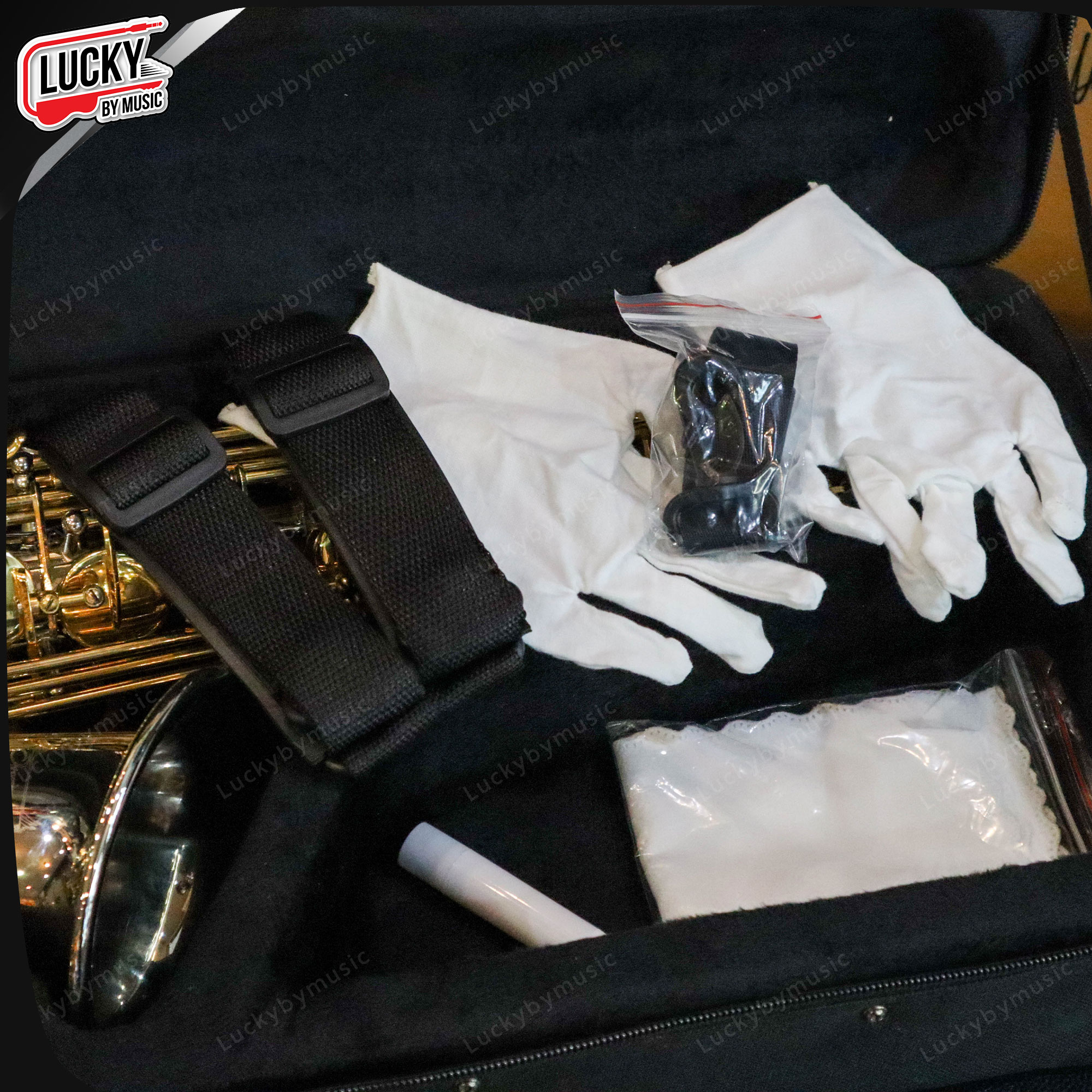 Overspeed แซกโซโฟน อัลโตแซ็ก สีทูโทน Saxophone Alto (Eb) พร้อมกล่องบุกำมะหยี่ ครบชุดพร้อมใช้งาน