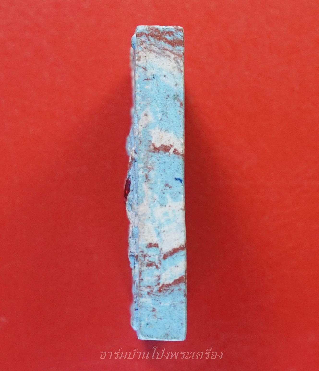 สาริกาเนื้อผง วัดเก่าต้นมะค่า จ.ราชบุรี ฝังพลอย(องค์ที่1)