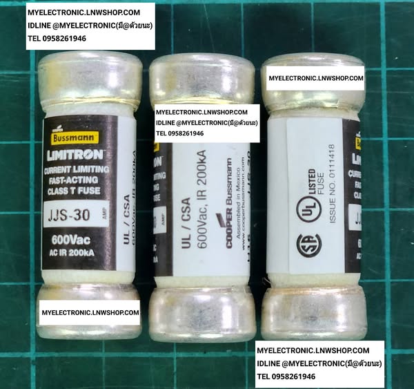 ขาย JJS-30 ฟิวส์30A600V AC JJS30 ยี่ห้อ BUSSMANN ของแท้ FUSE LIMITRON FAST ACTING CLASS T FUSE ราคา ตัวละ . . . หน่วย บาท