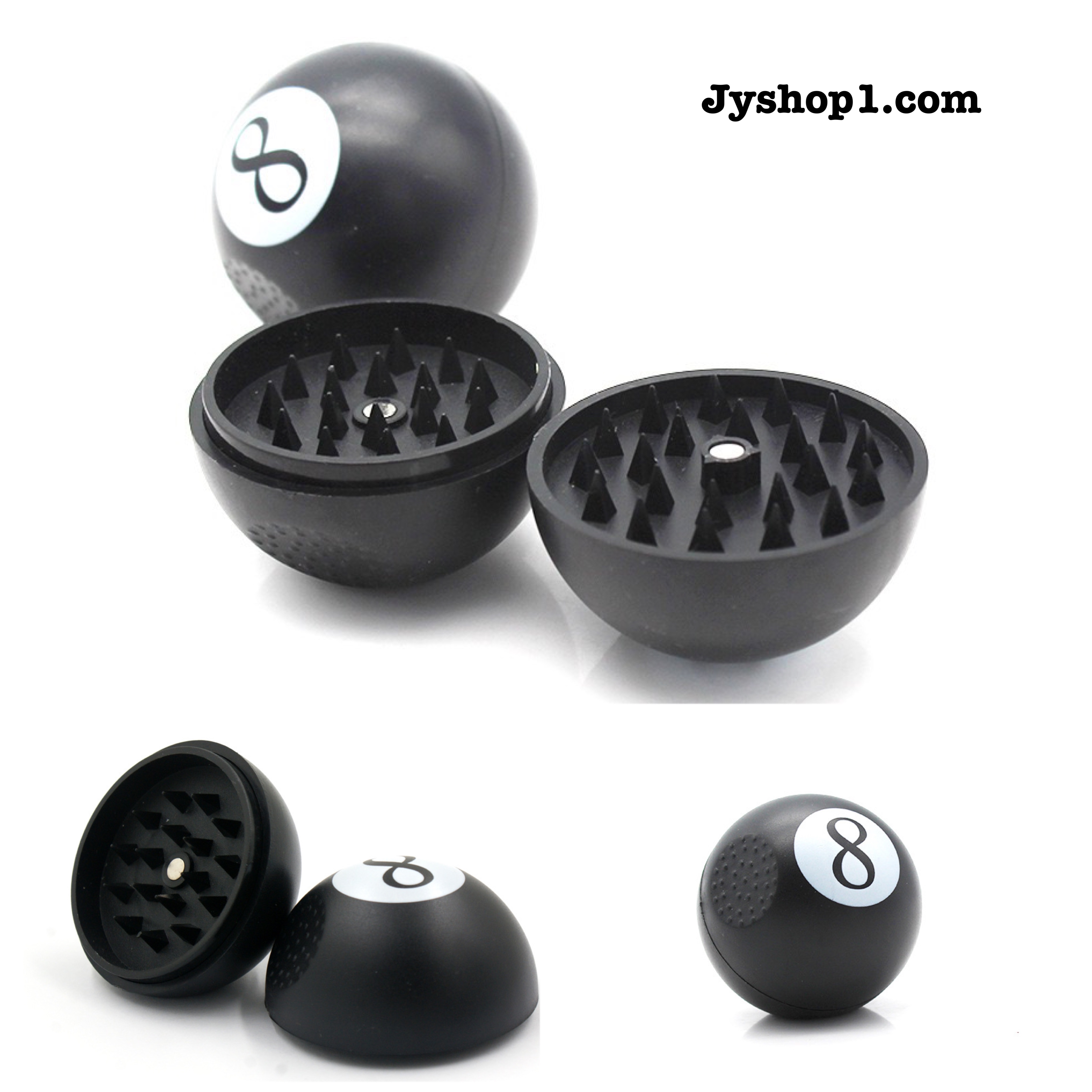 เครื่องบดสมุนไพร ที่บดสมุนไพร ลาย ลูกสนุกเกอร์ 8 พร้อมส่ง ราคาถูก