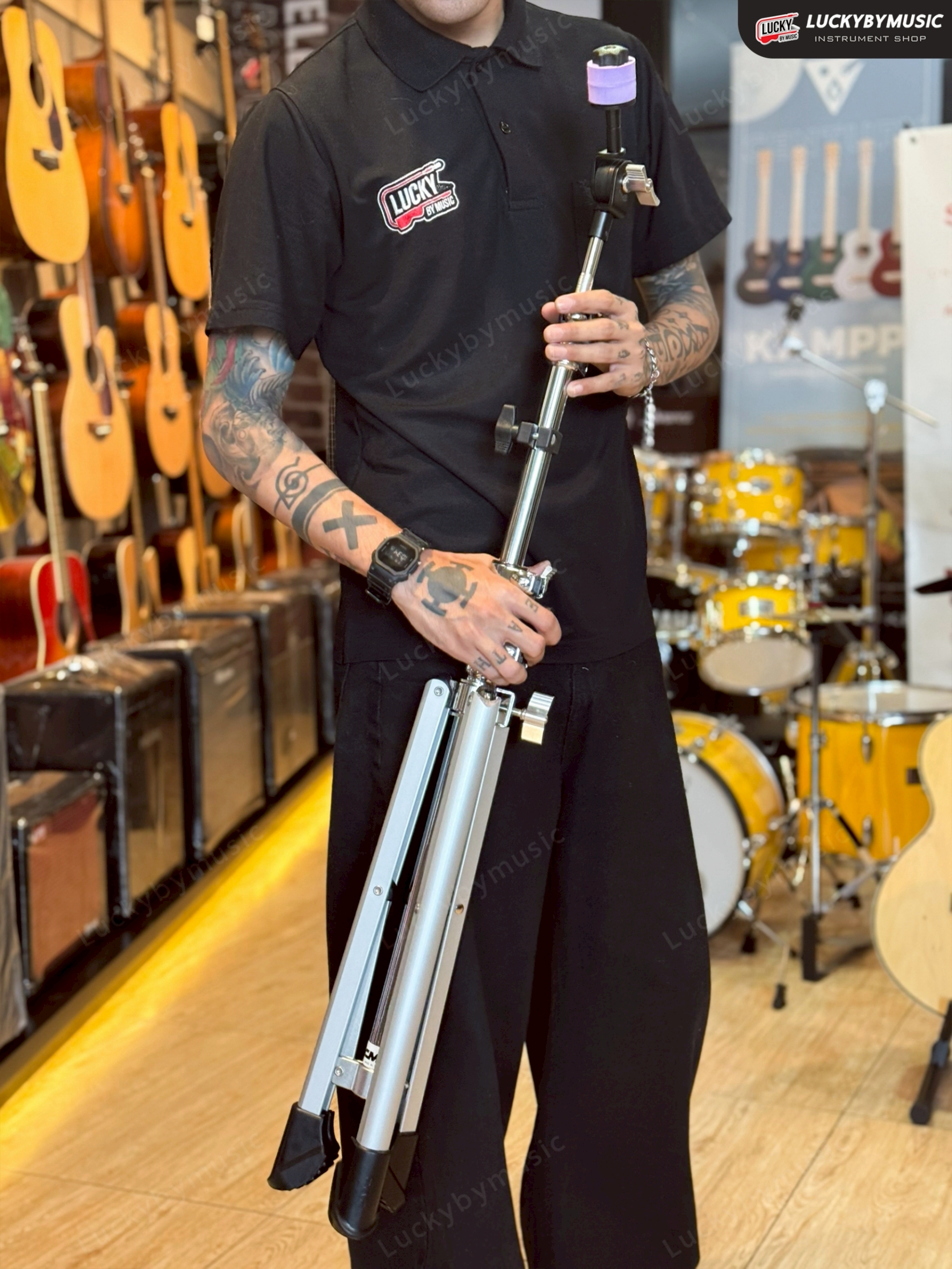 ขาฉาบบูม CMC CM-STAND124XL น้ำหนักเบา แข็งแรงทนทาน พร้อมยึดพื้นเเน่นด้วยยางซิลิโคนคุณภาพดี