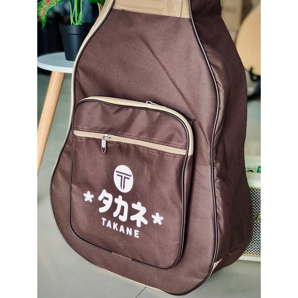 TAKANE กระเป๋ากีต้าร์โปร่ง ฟองน้ำหนา 5 มิล สีน้ำตาล มีหูหิ้ว/สายสะพาย ขนาด41นิ้ว