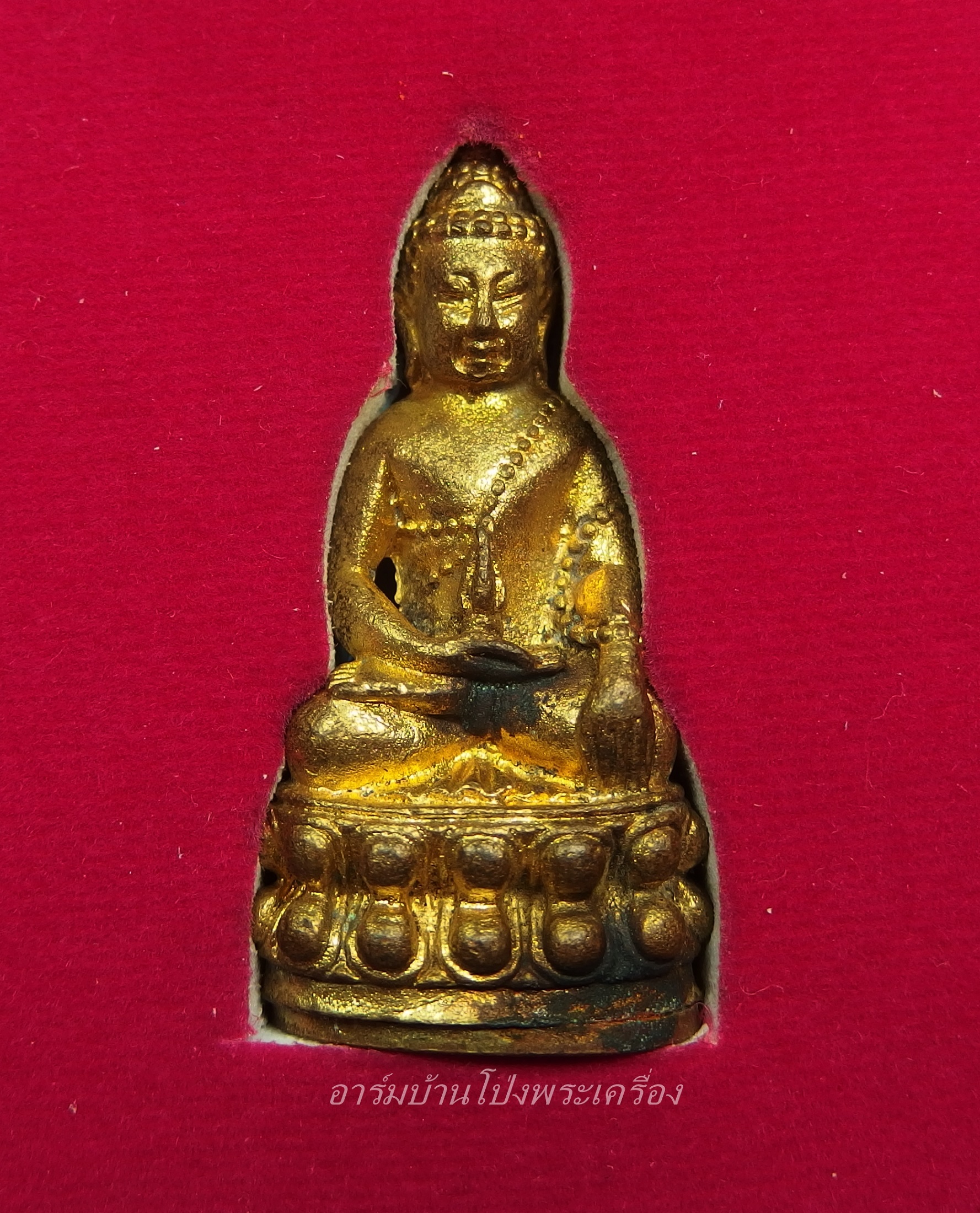 หลวงพ่อสง่า วัดบ้านหม้อ เนื้อทองทิพย์ พระกริ่ง รุ่นชนะใจ อายุ๘๖ปี หมายเลข894 พร้อมกล่องเดิม(องค์ที่1)