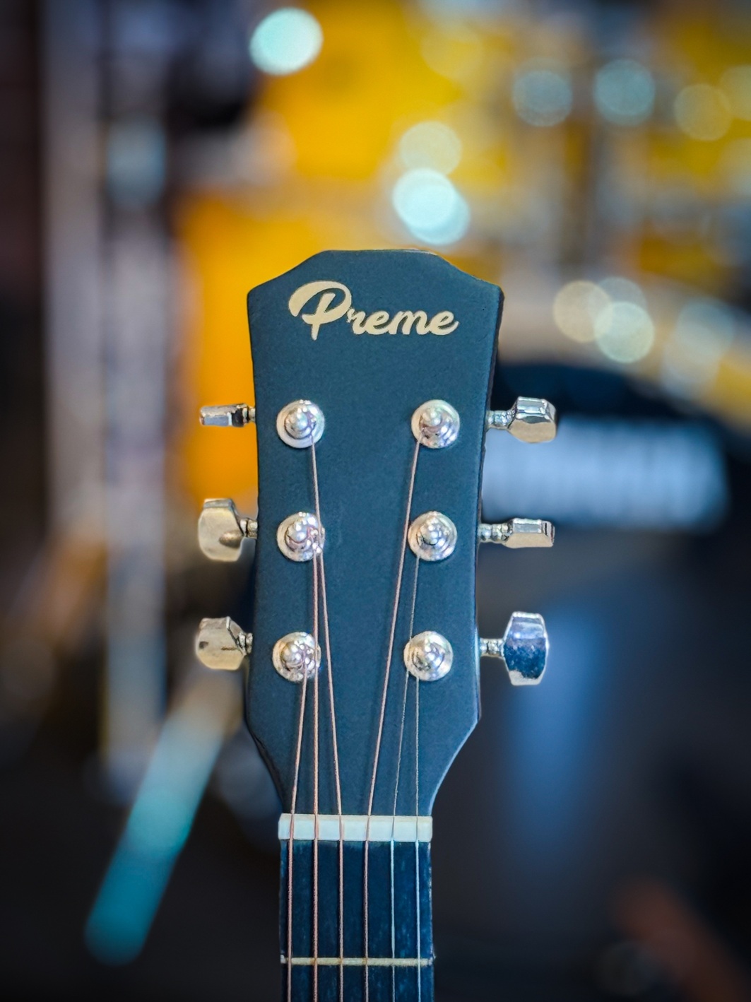 กีต้าร์โปร่ง Preme รุ่น G38C ขนาด 38 นิ้ว ด้าน ลูกบิดโครเมียม สีดำ ฟรี ปิ๊ก 4 อัน / ประแจ / คู่มือ