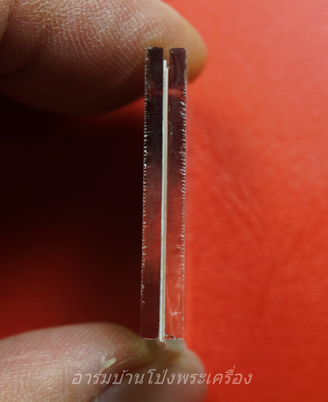 หลวงพ่อแทน วัดธรรมเสน รูปถ่าย อัดกระจก หลวงพ่ออุทัยปลุกเสก(องค์ที่2)