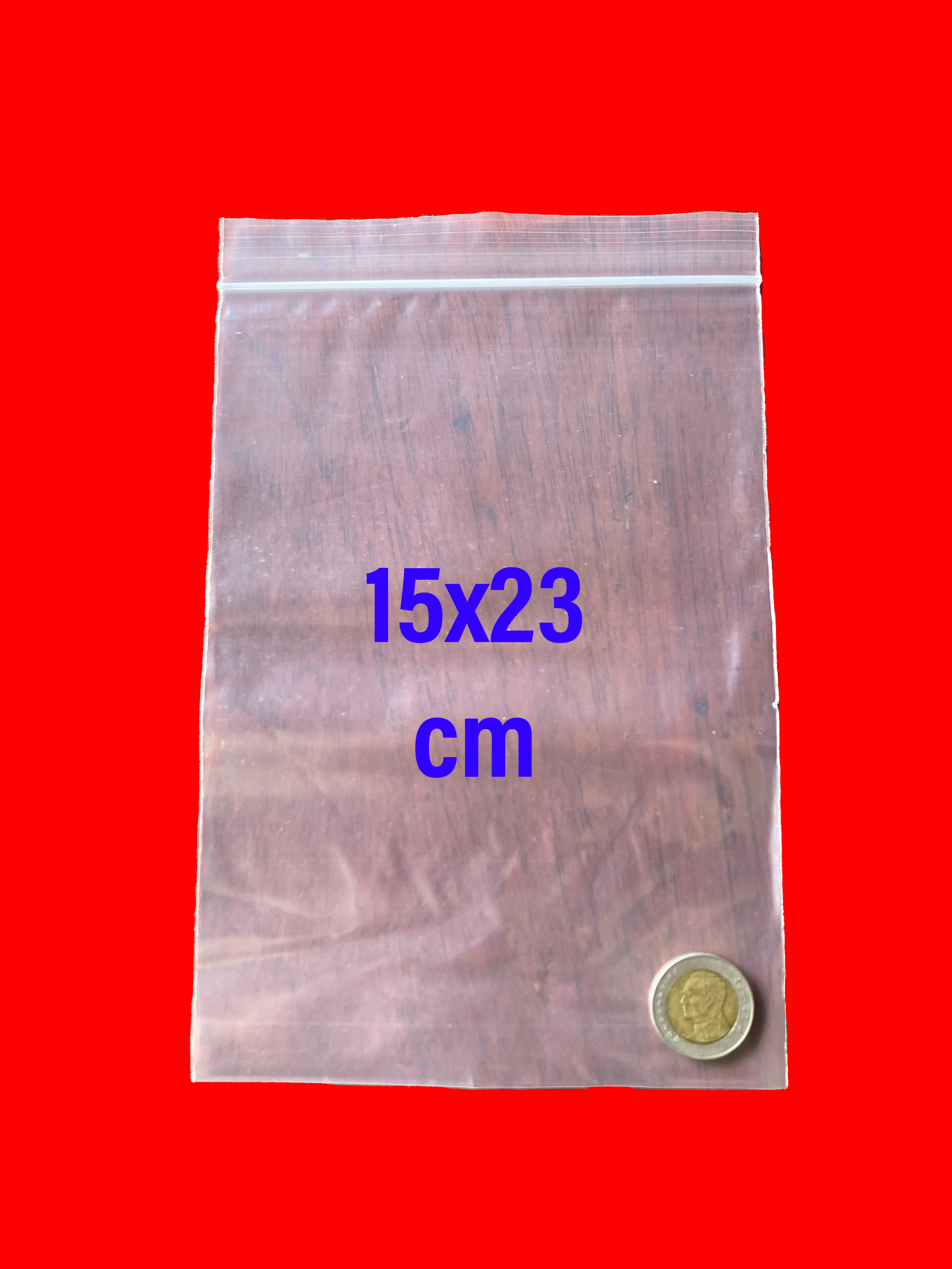 ถุงซิ๊ปล็อคหนา 15x23 cm 1 ก.ก ประมาณ 200 ใบ