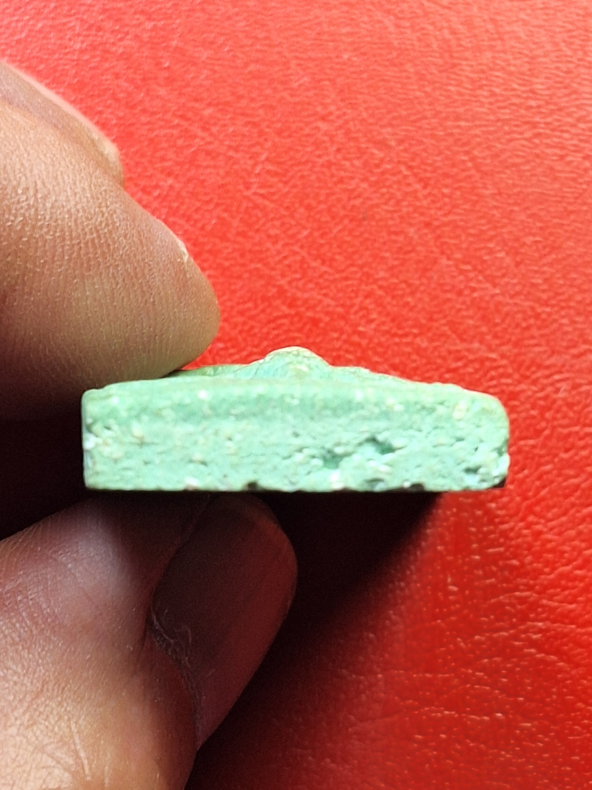 พระแก้วมรกต วัดบ้านโป่ง ปี๒๕๐๙ พิมพ์สี่เหลี่ยม เนื้อเขียว(องค์ที่4)