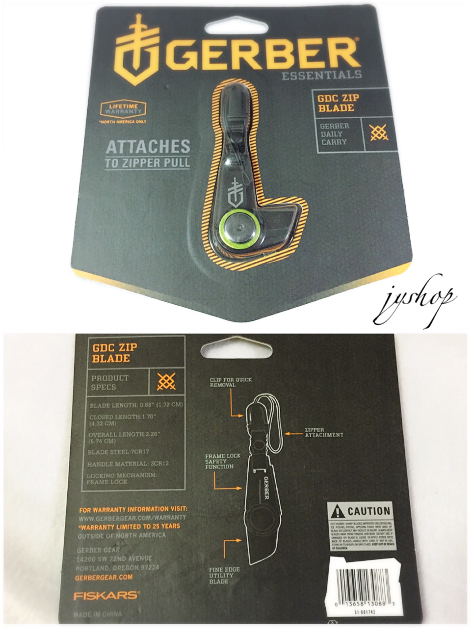 มีดพับพวงกุญแจ Gerber GDC Zip Blade