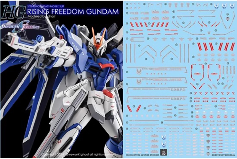 Water Decal 196 HG 1/144 Rising Freedom Gundam ยี่ห้อ Ghost Decal