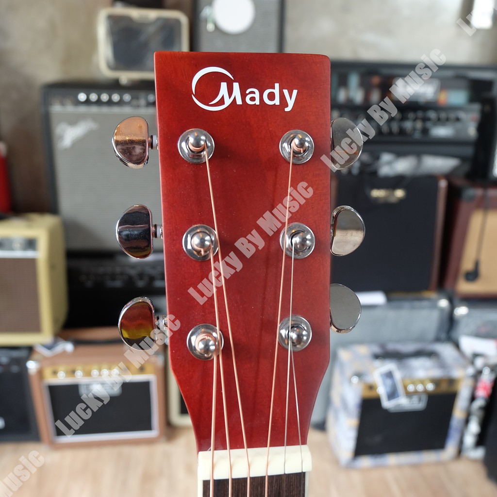 กีต้าร์โปร่ง Mady รุ่น MD-41 ขนาด 41นิ้ว สีไม้ ฟรี ปิ๊ก 2 อัน / ใบคอร์ด / ประแจ มีบริการเก็บเงินปลายทาง