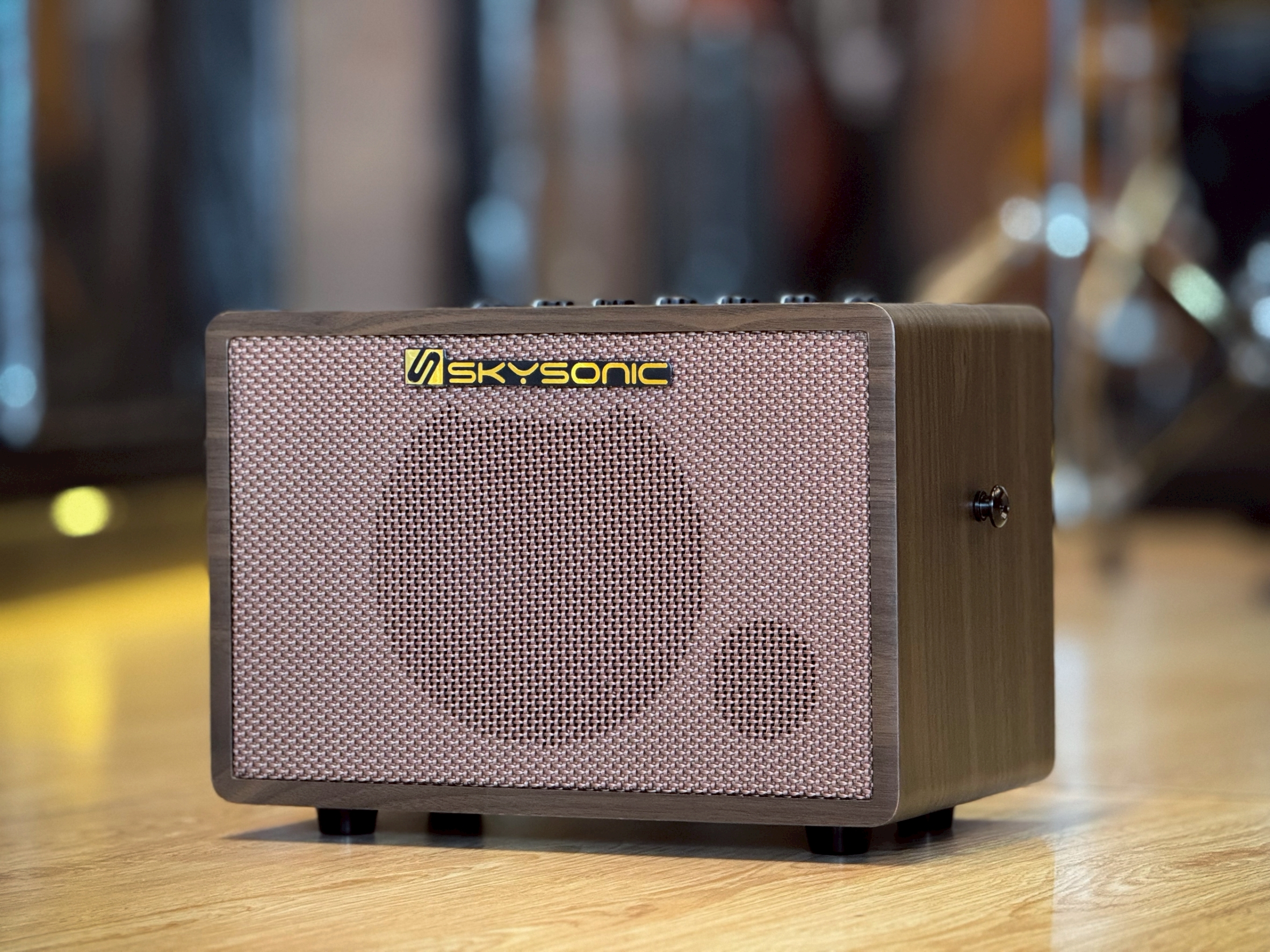 แอมป์กีตาร์โปร่ง Skysonic SC-25 PRO MINI | Bluetooth เชื่อมต่อง่าย 25 วัตต์ พร้อมหูจับพกพาสะดวก 2 อินพุต ชาร์จ Type-C รับประกันสินค้า