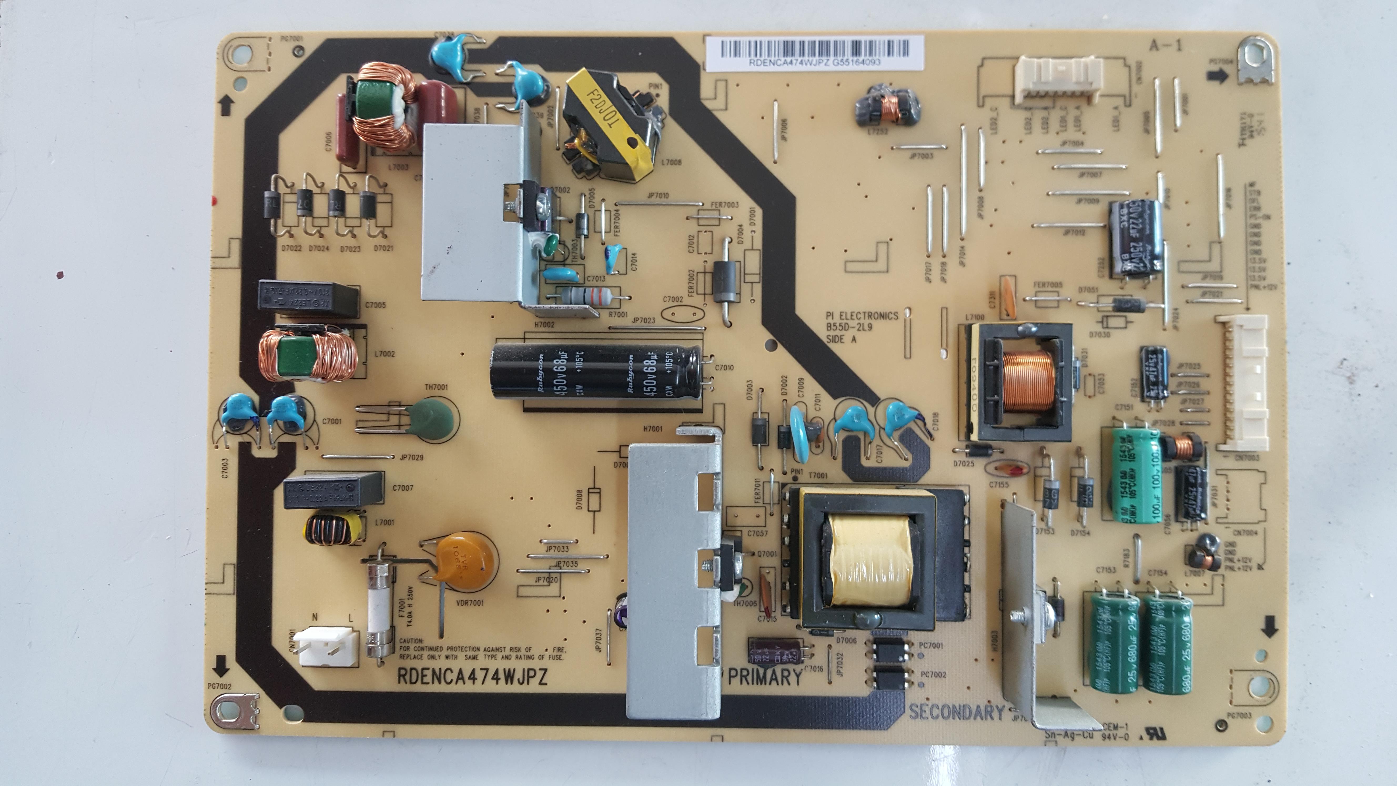 เพาเวอร์ซัพพลาย PowerSupply SHARP LC-40LE265X, LC-40LE265M , RDENCA474WJPZ , RDENCA484WJPZ อะไหล่แท้/ของถอดมือสอง