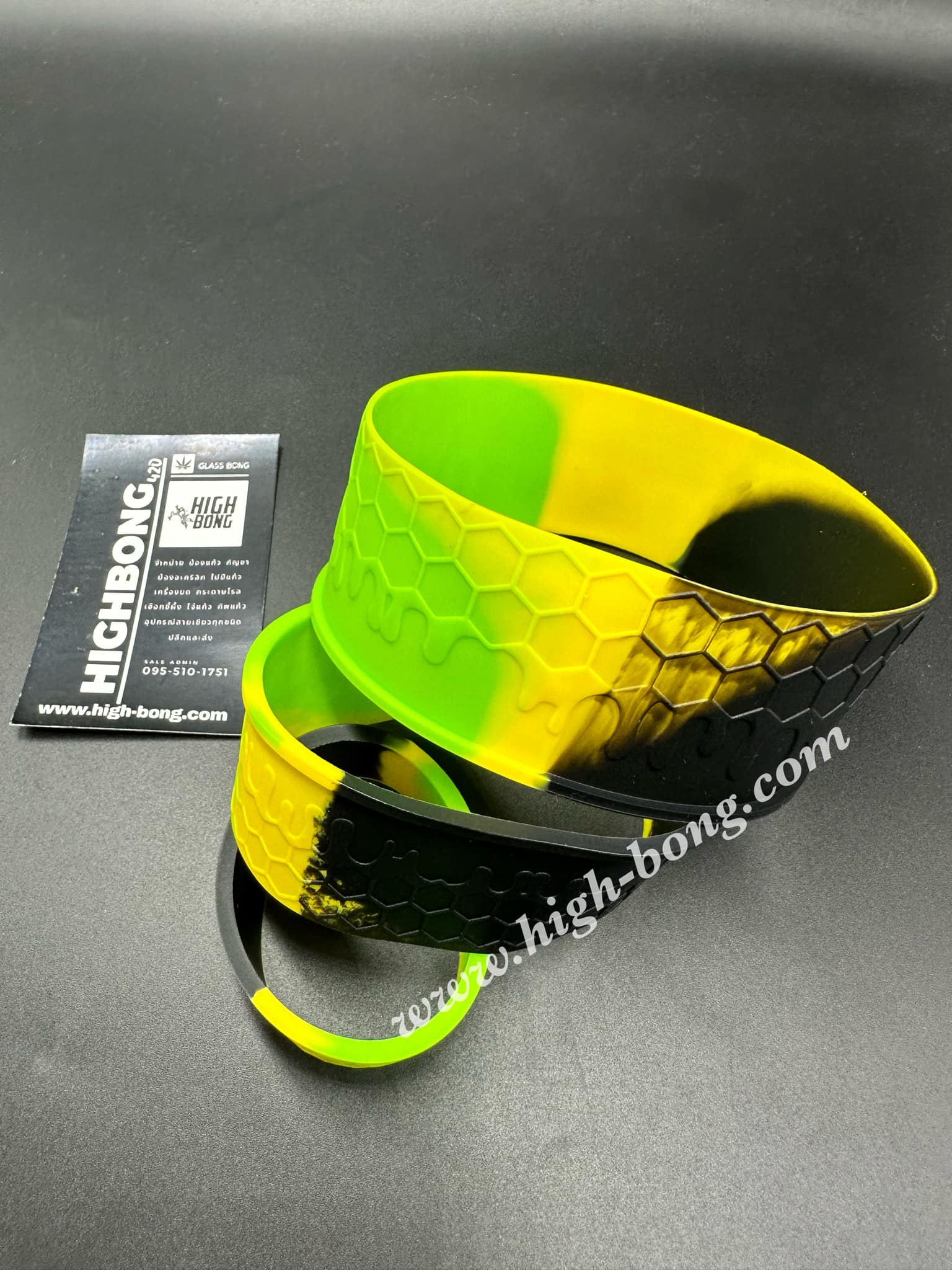 ยางซิลิโคนครอบฐานบ้อง (Green+Yellow+Black)