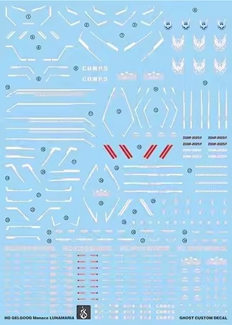 Water Decal 200 HG 1/144 HG 1/144 Gelgoog menace ยี่ห้อ Ghost Decal