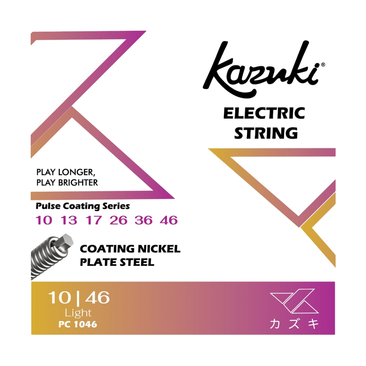 สายกีตาร์ไฟฟ้า Kazuki Pulse Coating Series PC 1046 เบอร์ 10-46 Electric String