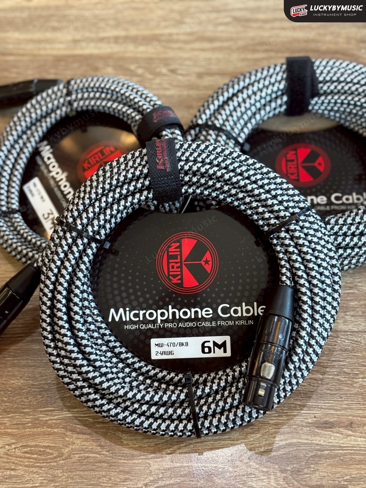 สายไมค์ XLR Kirlin MW-470/BKB 3 - 6 - 10 เมตร ลดเสียงจี่/ฮัมได้ดี