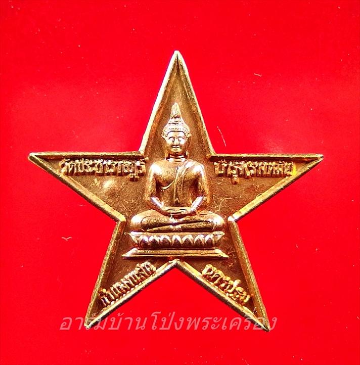 หลวงปู่แผ้ว วัดรางหมัน ดาวมงคลชัยพิมพ์ใหญ่ เนื้อทองแดง(องค์ที่5)