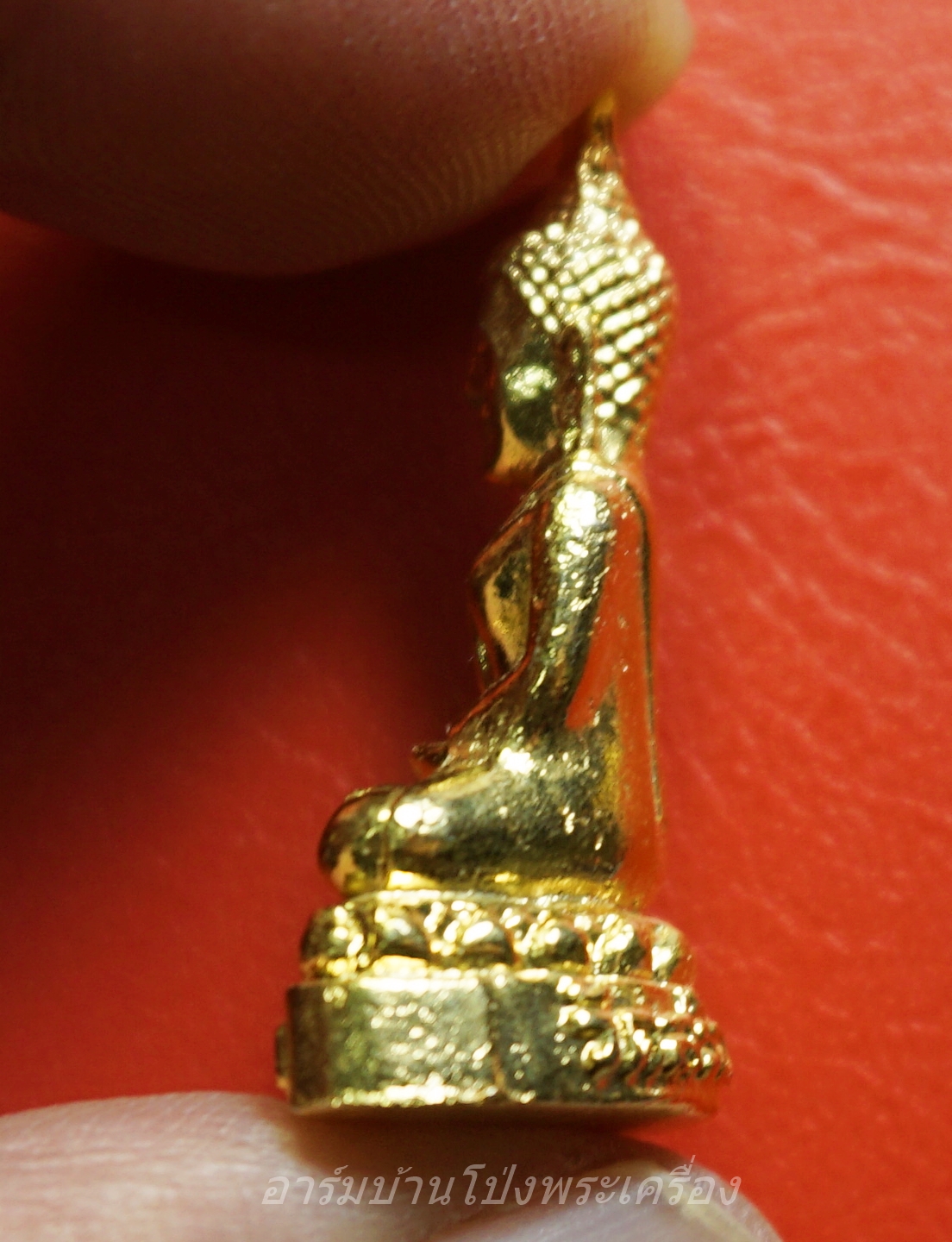 หลวงพ่อเหลือ วัดสร้อยทอง จ.นนทบุรี รูปหล่อ รุ่นสร้างศาลา เนื้อกะไหล่ทอง(องค์ที่1)