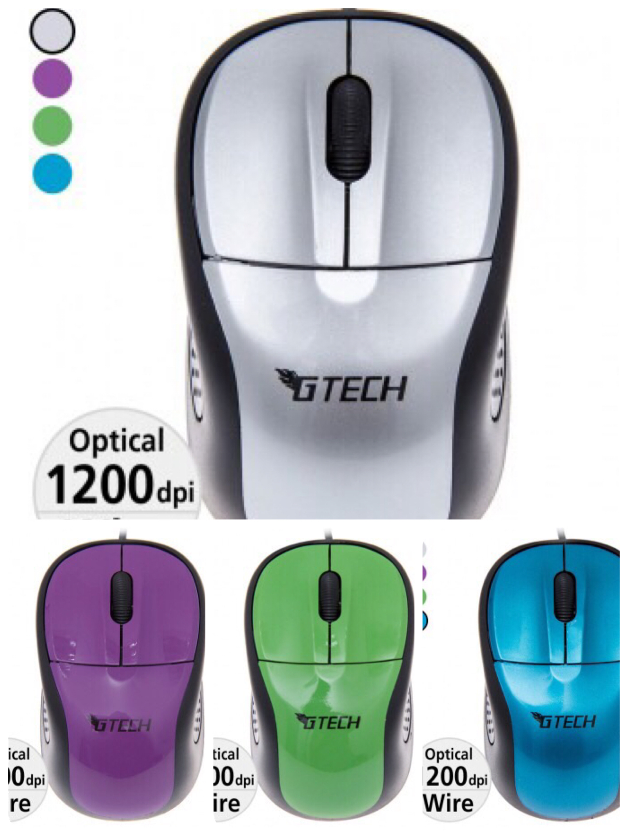 เม้าส์ mouse Gtech 1200dpi ผิวเรียบ