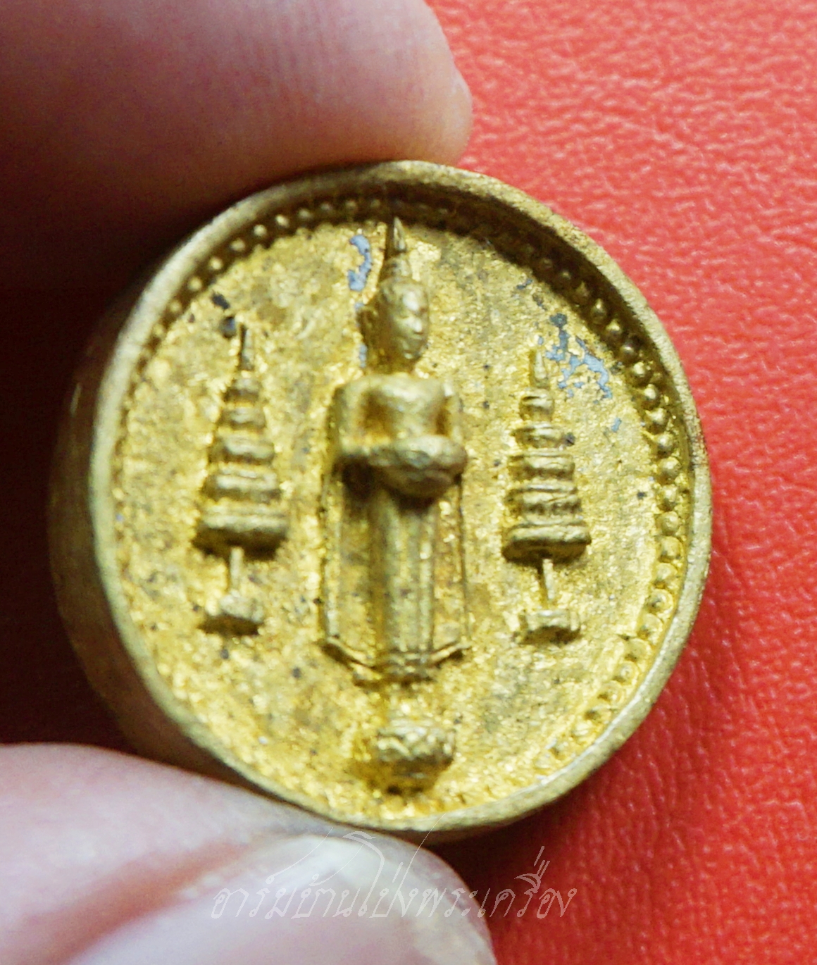 หลวงพ่อบ้านแหลม วัดบ้านแหลม เหรียญหล่อ ปี๒๕๓๙ เนื้อทองระฆัง(องค์ที่2)