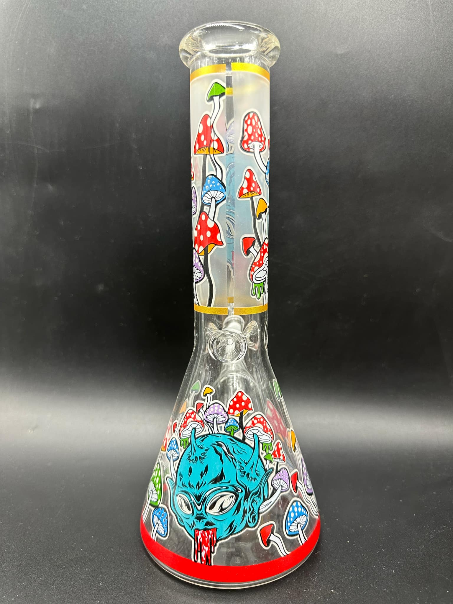 Mushroom Glass Bong (25cm.)(A)
